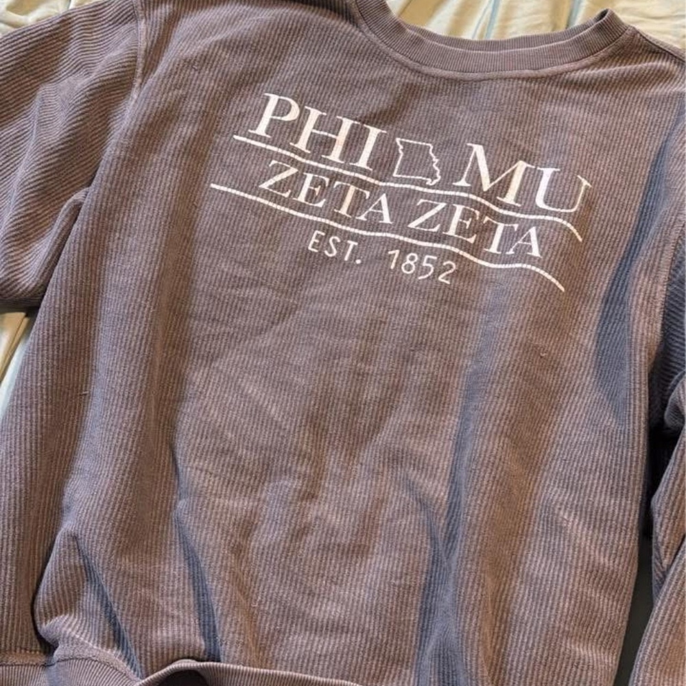 Phi Mu Corded Sweatshirt (M)